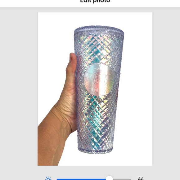 Starbucks Jeweled faceted 2022 Holiday Iridescent Tumbler 24oz drink cup Venti - Picture 6 of 8